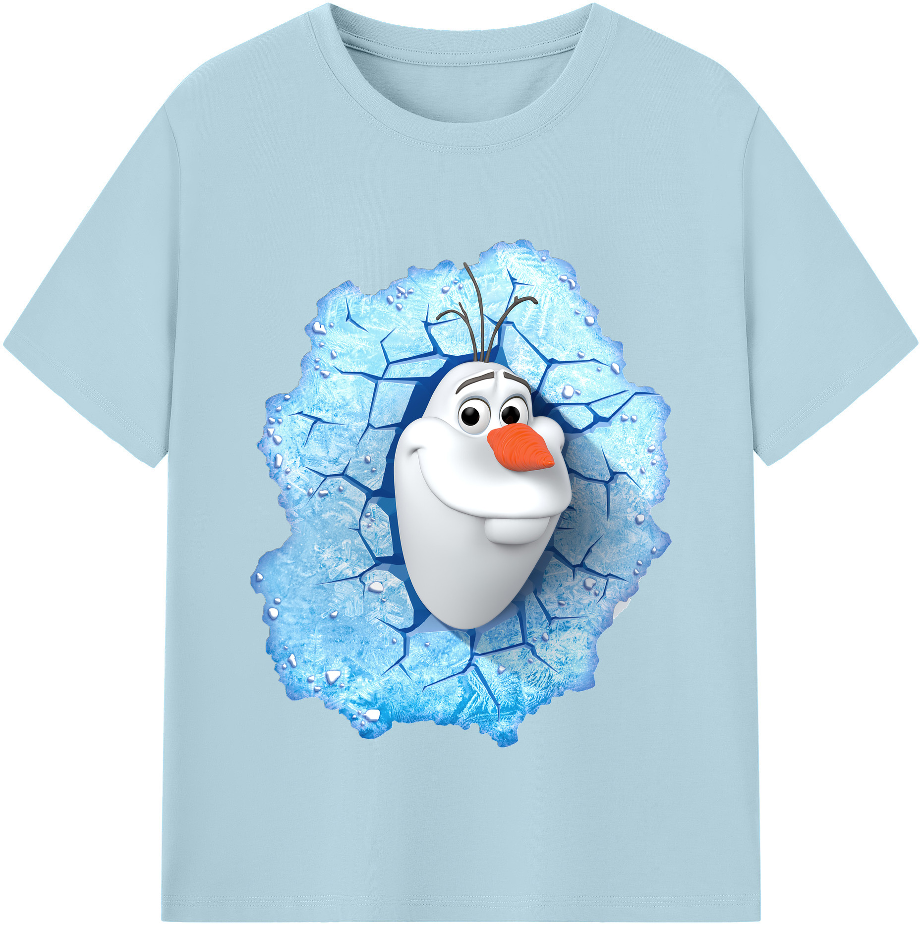（画像用） アナと雪の女王 アンナ エルサ Frozen Anna Elsa 綿100％半袖Tシャツ（フロントプリント）